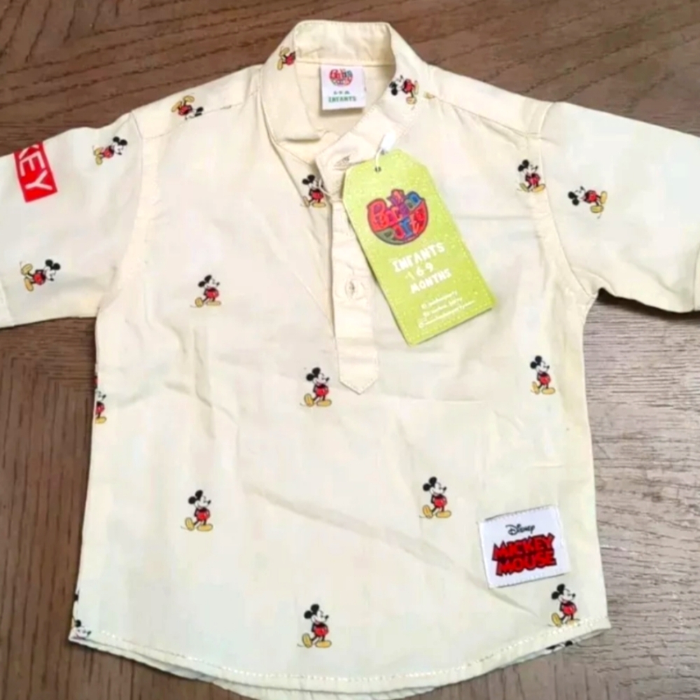 NEW Infant 6-9 Months - Disney Mickey Mouse Button Up Shirt - Bachaaparty